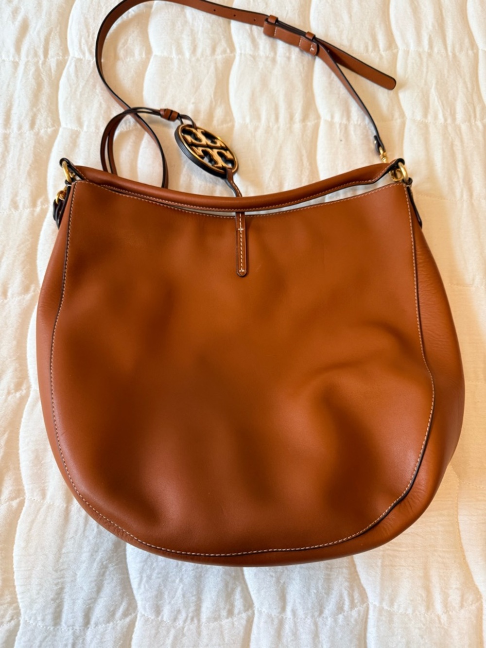 Tory Burch Brown Leather Hobo Bag - Picture 2 of 5